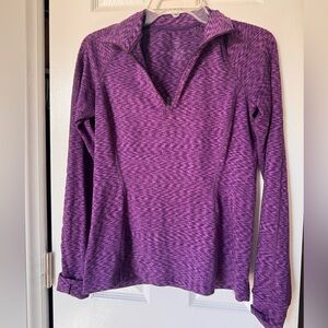 REI Women’s Heathered Purple Quarter-Zip Pullover size small